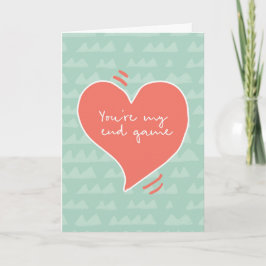 Valentines day-kort, du är min sista lek helgkort