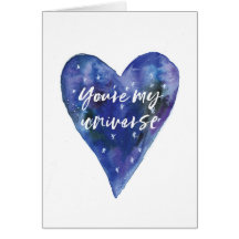 Valentines day kort, du är mitt universum