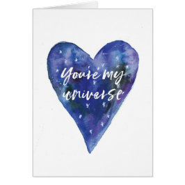 Valentines day kort, du är mitt universum hälsningskort