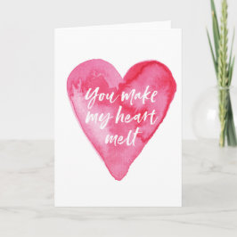 Valentines day kort, du gör att mitt hjärta smälte helgkort