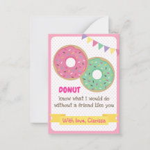 Valentines day-kort - flickorna Donut (klassrum)