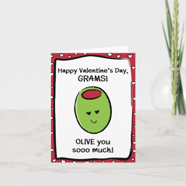 Valentines day-kort för grams kort (Framsida)