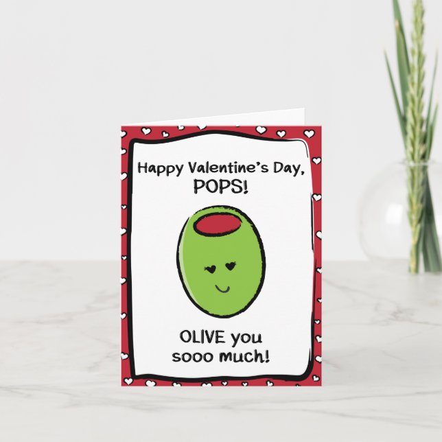 Valentines day-kort för pops kort (Framsida)