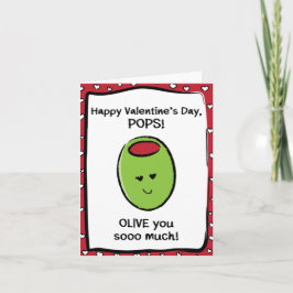 Valentines day-kort för pops kort