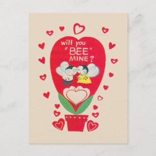 Valentines day-kort för vintage helg vykort