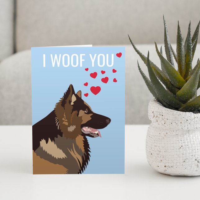 Valentines day-kort från Hund | Alsatian Kort (Skapare uppladdad)