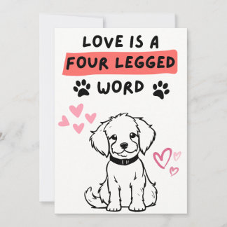 Valentines day-kort från Hund för henne Julkort