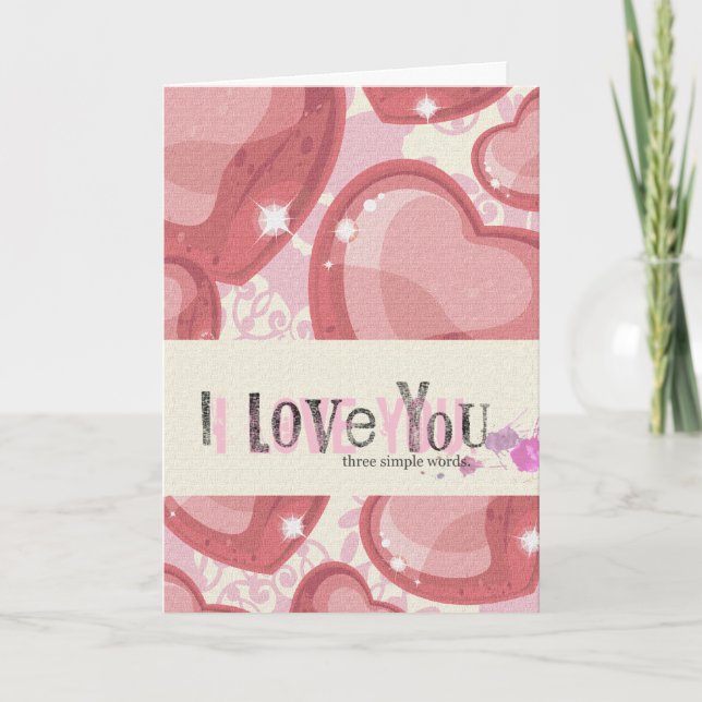 Valentines day-kort helgkort (Framsida)