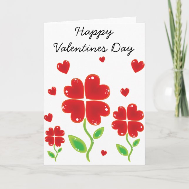 Valentines day-kort helgkort (Framsida)