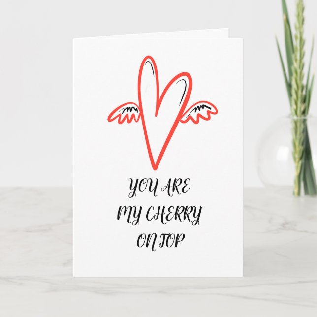 Valentines day-kort helgkort (Framsida)