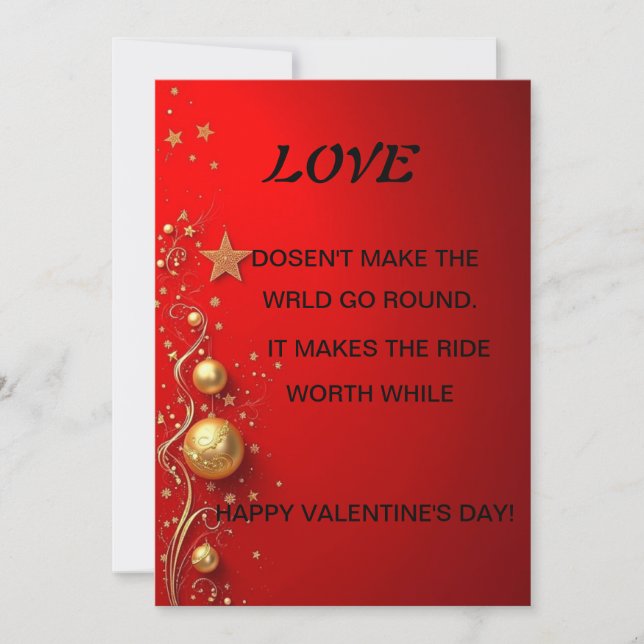 Valentines day-kort inbjudningar (Framsida)