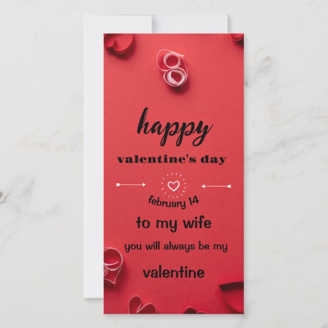 Valentines day-kort julkort (Framsida)