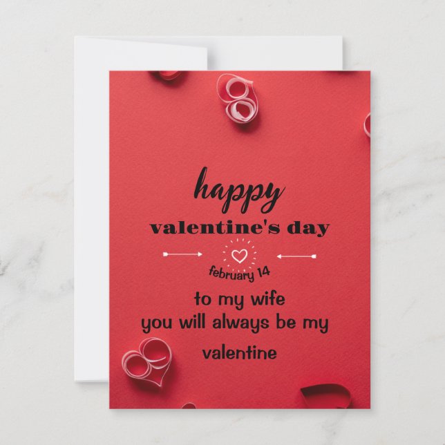 Valentines day-kort julkort (Framsida)