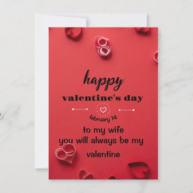 Valentines day-kort julkort (Framsida)