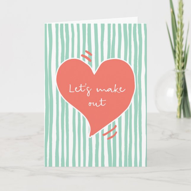 Valentines day-kort, Låt oss utmatningskort Helgkort (Framsida)