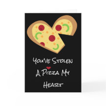 Valentines day-kort - Pizza mitt hjärta