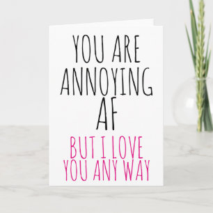 Valentines day-kort som du är irriterad över helgkort