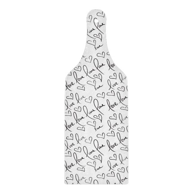 Valentines Day-kritzeleer med svart handstil  (Framsidan)