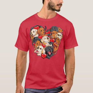 Valentines day Labrador Heart Rolig hund Älskare M T Shirt