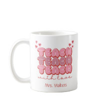 Valentines day Lärare Teach med Kärlek Hearts Rosa