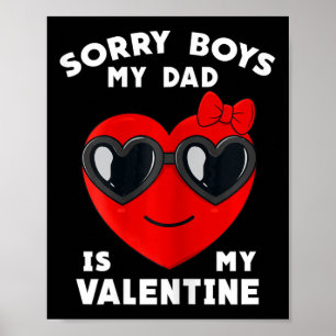 Valentines day Ledsen Boys My Pappa är min Valenti Poster