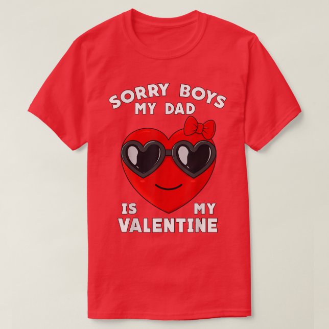 Valentines day Ledsen Boys My Pappa är min Valenti T Shirt (Design framsida)
