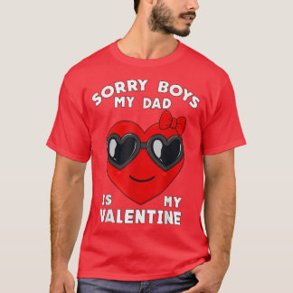 Valentines day Ledsen Boys My Pappa är min Valenti T Shirt