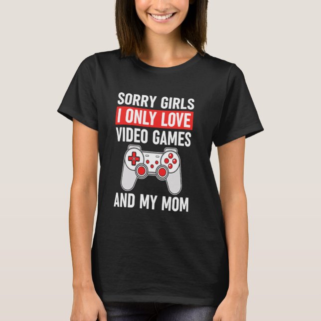 Valentines day-Ledsen Girls I Endast videospel i K T Shirt (Framsida)