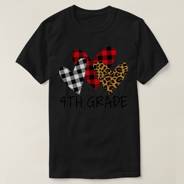 valentines day leopard 4:e klass-läraren Buffalo P T Shirt (Design framsida)