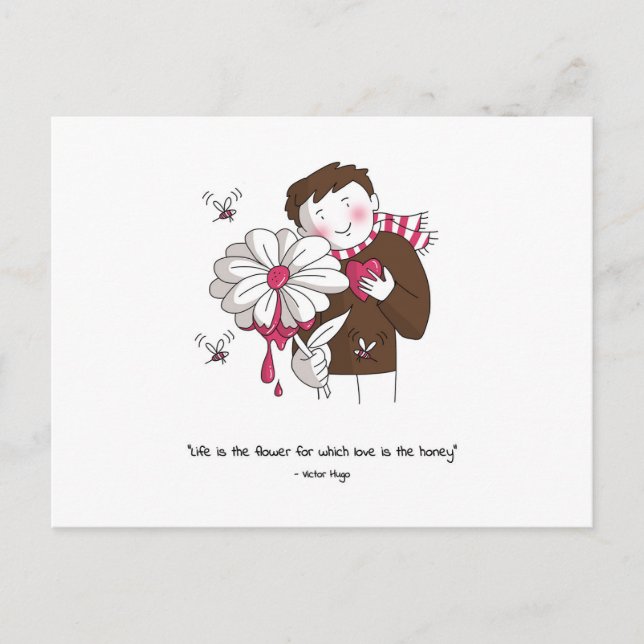 Valentine's Day - Life is the flower Vykort (Framsida)