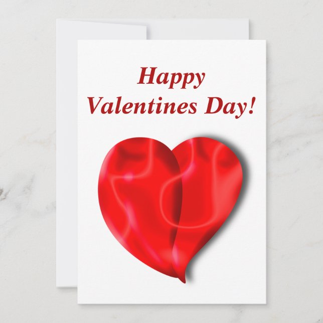 Valentines day! Ljusröda hjärtan,kärlek,helgdag Inbjudningar (Framsida)