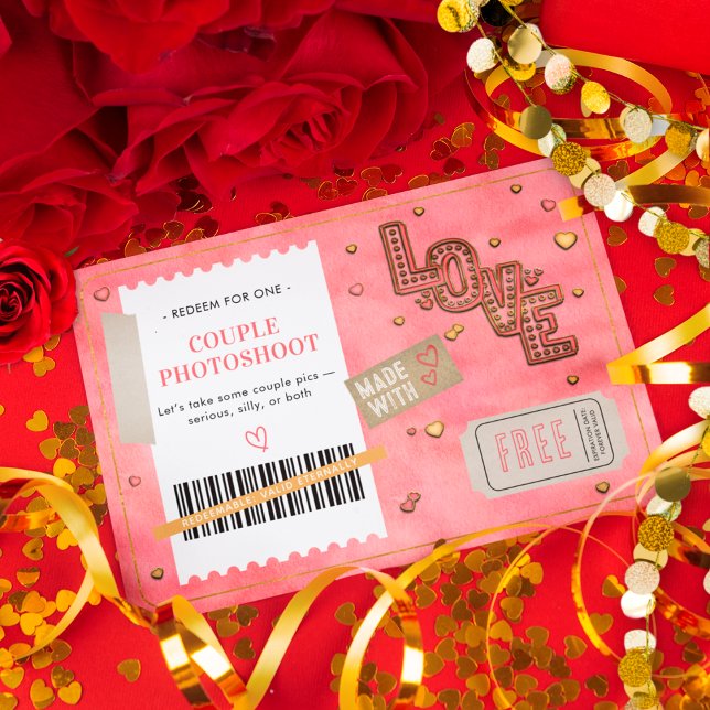 Valentine's Day Love Couples Photoshoot Coupon (Skapare uppladdad)