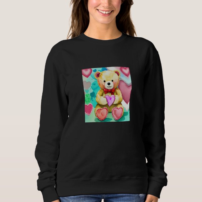 Valentine's Day Love Heart Bear Teddy Girlfriend F T Shirt (Framsida)