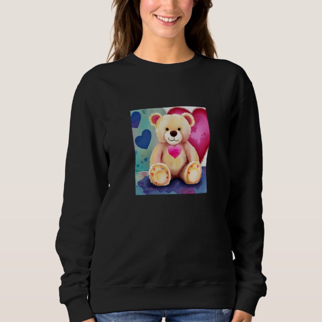 Valentine's Day Love Heart Bear Teddy Girlfriend F T Shirt (Framsida)