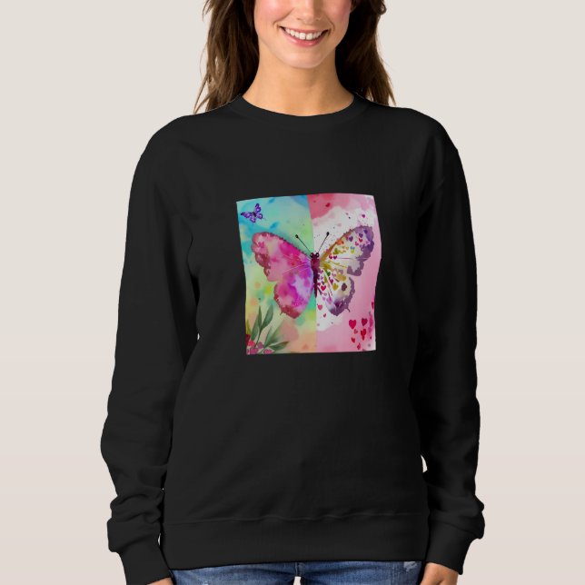 Valentine's Day Love Heart Butterfly Girlfriend Fi T Shirt (Framsida)