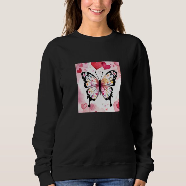 Valentine's Day Love Heart Butterfly Girlfriend Fi T Shirt (Framsida)