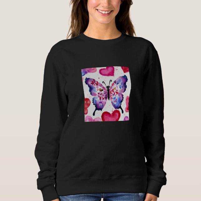 Valentine's Day Love Heart Butterfly Girlfriend Fi T Shirt (Framsida)