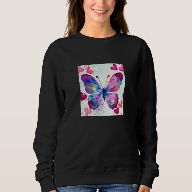 Valentine's Day Love Heart Butterfly Girlfriend Fi T Shirt (Framsida)