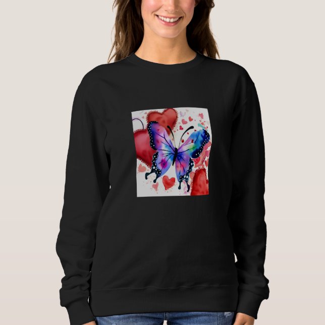 Valentine's Day Love Heart Butterfly Girlfriend Fi T Shirt (Framsida)