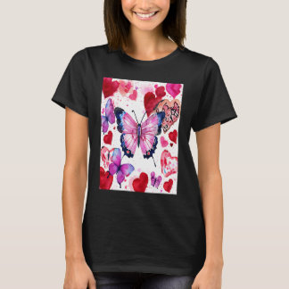 Valentine's Day Love Heart Butterfly Girlfriend Fi T Shirt