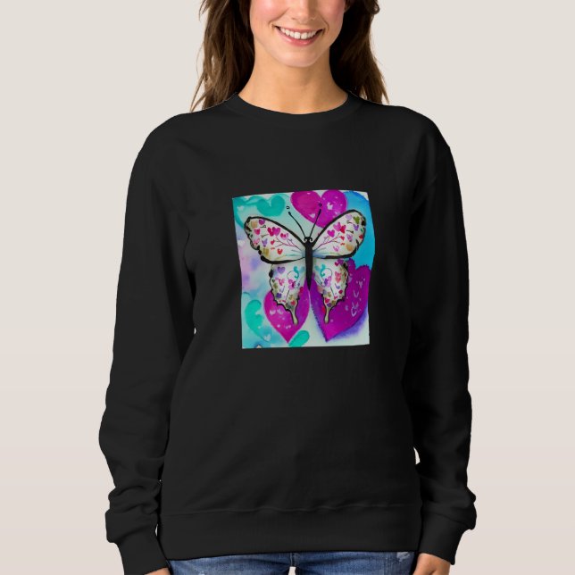Valentine's Day Love Heart Butterfly Girlfriend Fi T Shirt (Framsida)