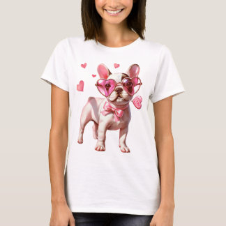 Valentine's Day Love Heart Dog T Shirt