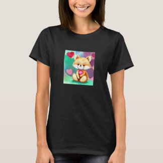 Valentine's Day Love Heart Fox Teddy Girlfriend Fi T Shirt