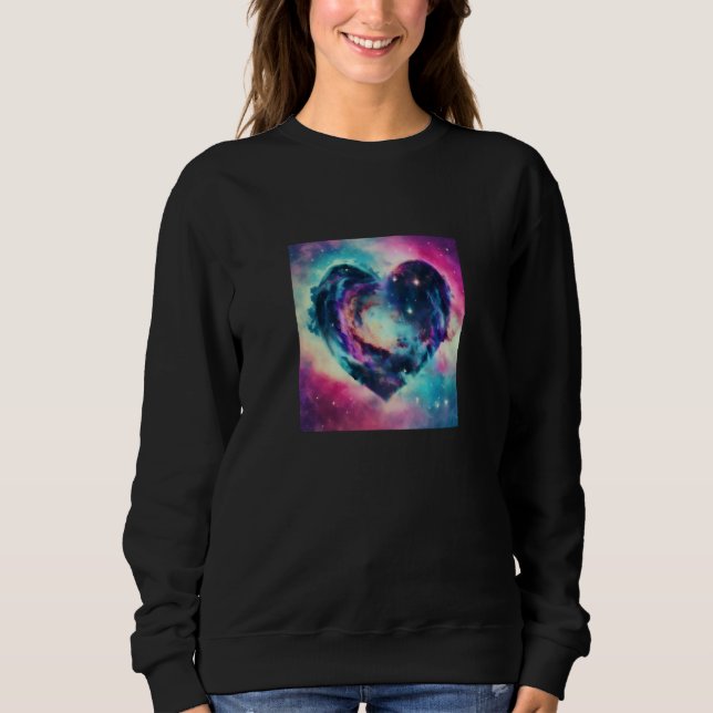 Valentine's Day Love Heart Galaxy Girlfriend Fianc T Shirt (Framsida)