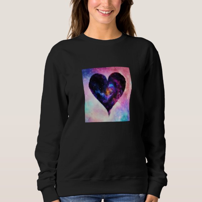 Valentine's Day Love Heart Galaxy Girlfriend Fianc T Shirt (Framsida)