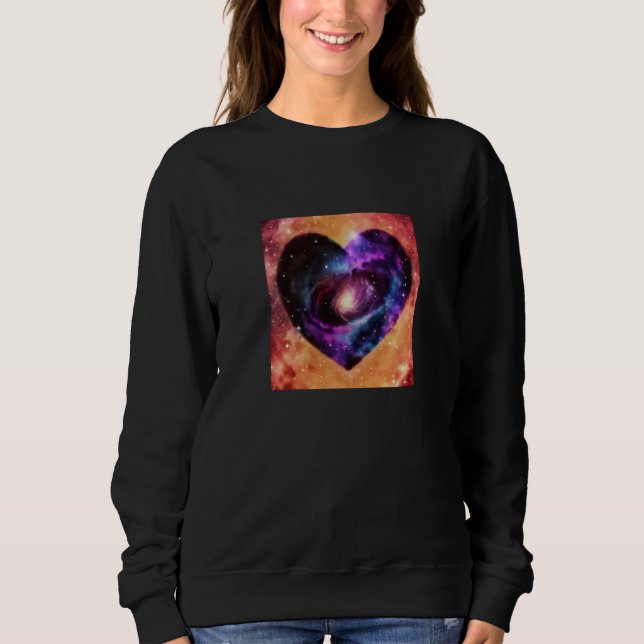 Valentine's Day Love Heart Galaxy Girlfriend Fianc T Shirt (Framsida)