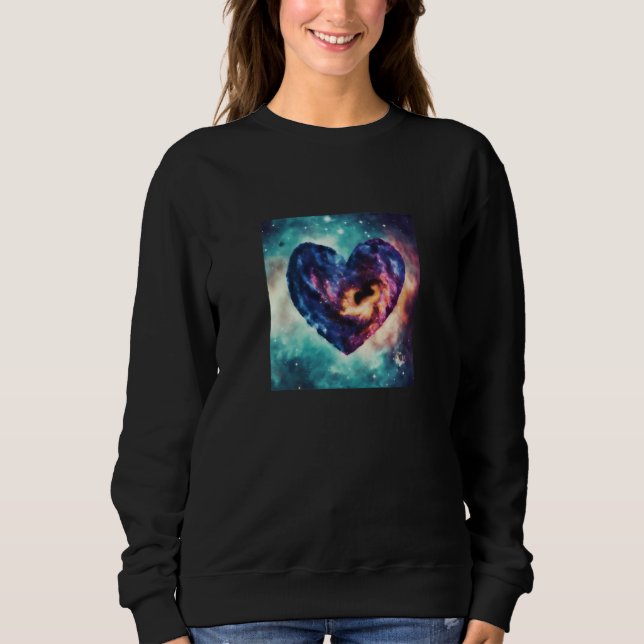 Valentine's Day Love Heart Galaxy Girlfriend Fianc T Shirt (Framsida)
