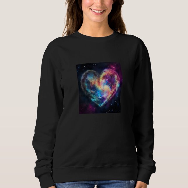 Valentine's Day Love Heart Galaxy Girlfriend Fianc T Shirt (Framsida)