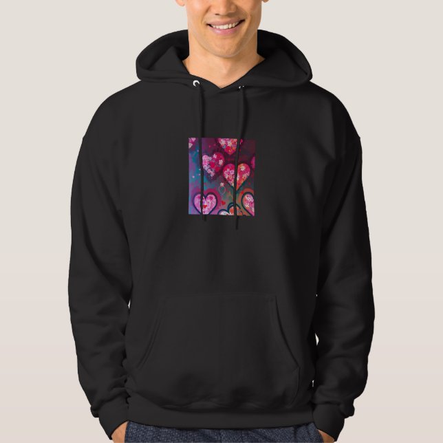 Valentine's Day Love Heart Girlfriend Fiancée Wife Hoodie (Framsida)