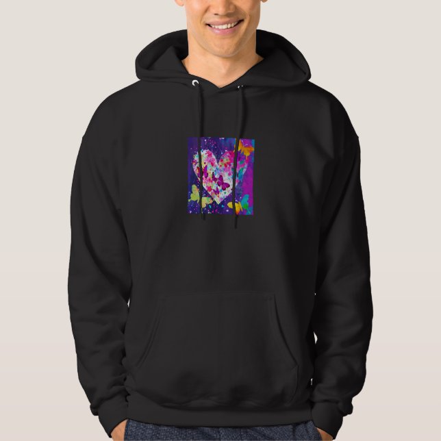 Valentine's Day Love Heart Girlfriend Fiancée Wife Hoodie (Framsida)
